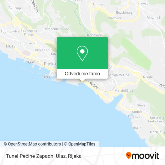 Karta Tunel Pećine Zapadni Ulaz