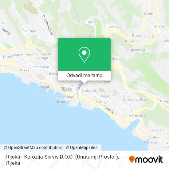 Karta Rijeka - Korozija-Servis D.O.O.  (Unutarnji Prostor)