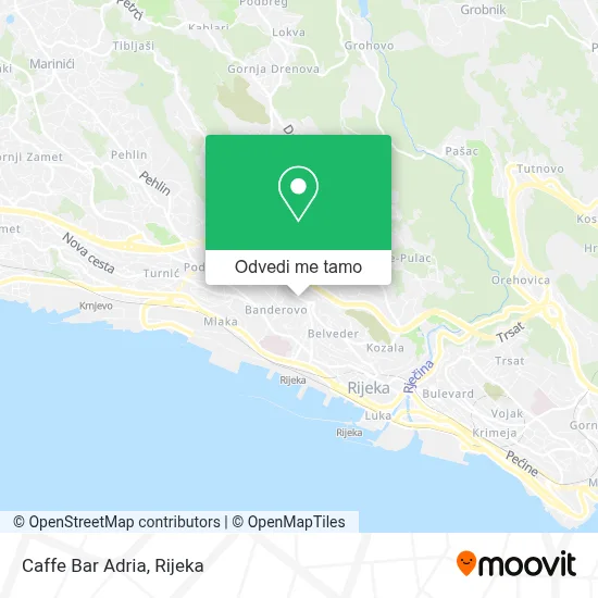 Karta Caffe Bar Adria