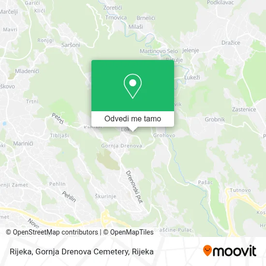 Karta Rijeka, Gornja Drenova Cemetery