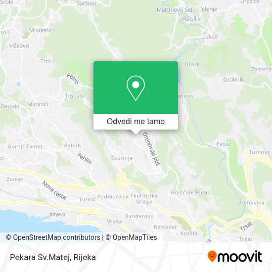 Karta Pekara Sv.Matej