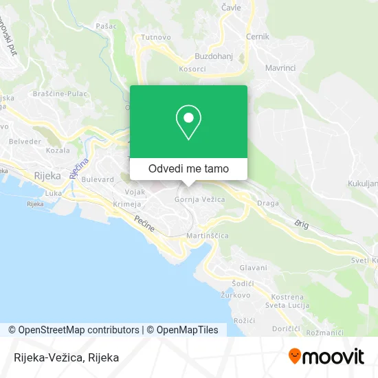 Karta Rijeka-Vežica