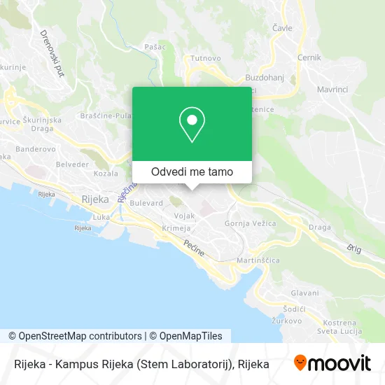 Karta Rijeka - Kampus Rijeka (Stem Laboratorij)