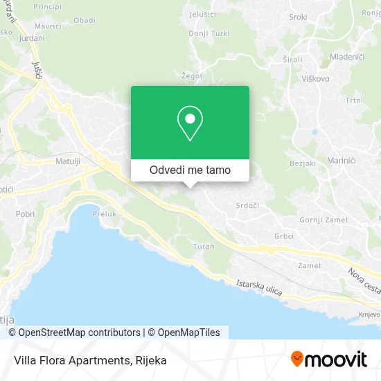 Karta Villa Flora Apartments