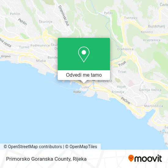 Karta Primorsko Goranska County