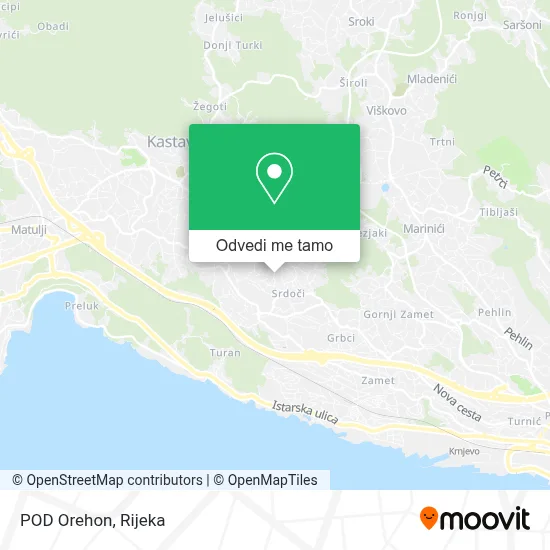 Karta POD Orehon