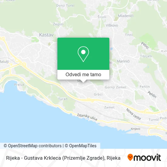 Karta Rijeka - Gustava Krkleca (Prizemlje Zgrade)