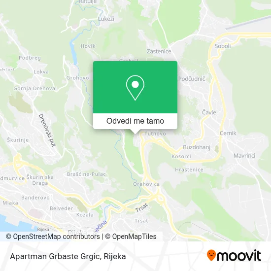Karta Apartman Grbaste Grgic
