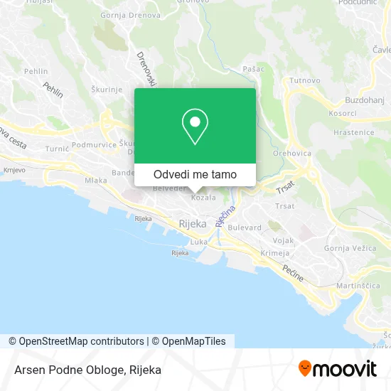Karta Arsen Podne Obloge