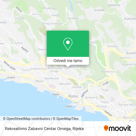 Karta Rekreativno Zabavni Centar Omega