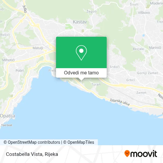 Karta Costabella Vista