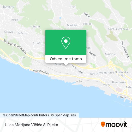 Karta Ulica Marijana Vičića 8