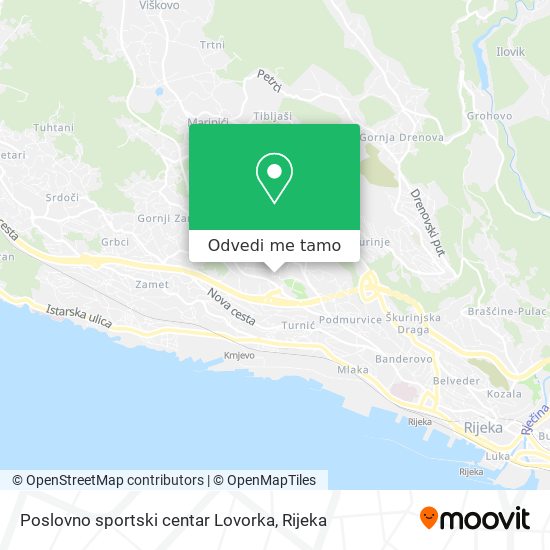 Karta Poslovno sportski centar Lovorka