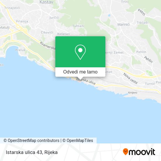 Karta Istarska ulica 43