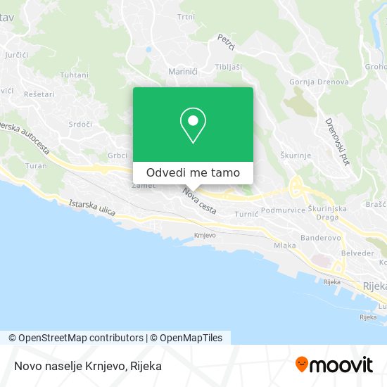 Karta Novo naselje Krnjevo