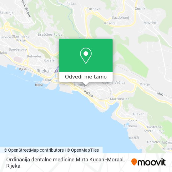 Karta Ordinacija dentalne medicine Mirta Kucan -Moraal