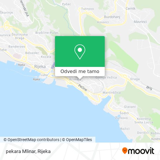 Karta pekara Mlinar