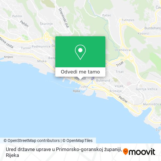 Karta Ured državne uprave u Primorsko-goranskoj županiji