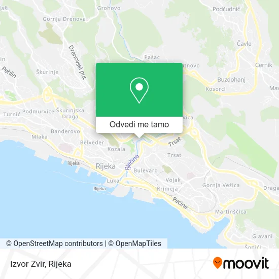 Karta Izvor Zvir