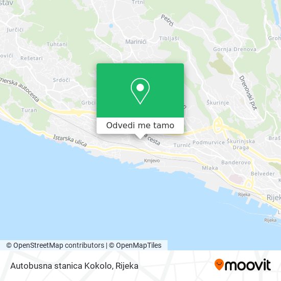 Karta Autobusna stanica Kokolo