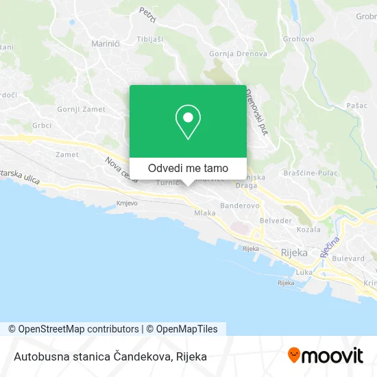 Karta Autobusna stanica Čandekova