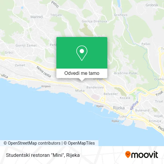 Karta Studentski restoran "Mini"