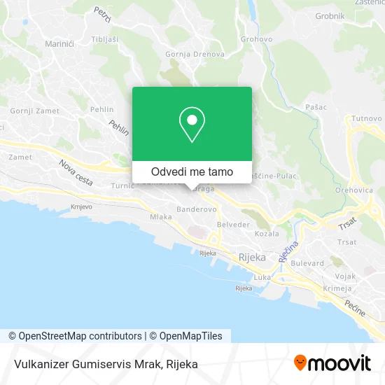 Karta Vulkanizer Gumiservis Mrak