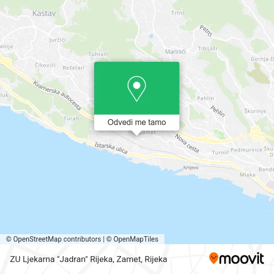 Karta ZU Ljekarna "Jadran" Rijeka, Zamet