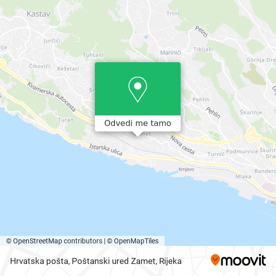 Karta Hrvatska pošta, Poštanski ured Zamet