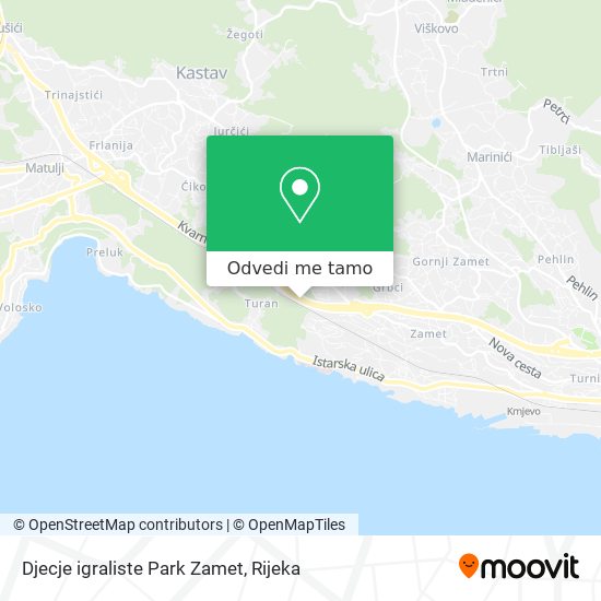 Karta Djecje igraliste Park Zamet