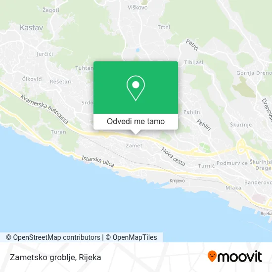 Karta Zametsko groblje