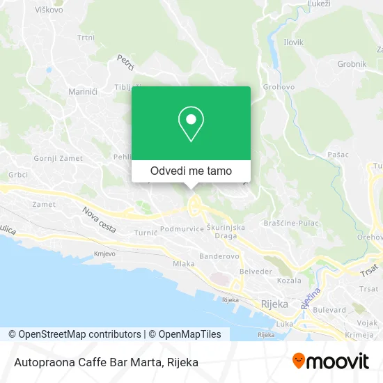 Karta Autopraona Caffe Bar Marta