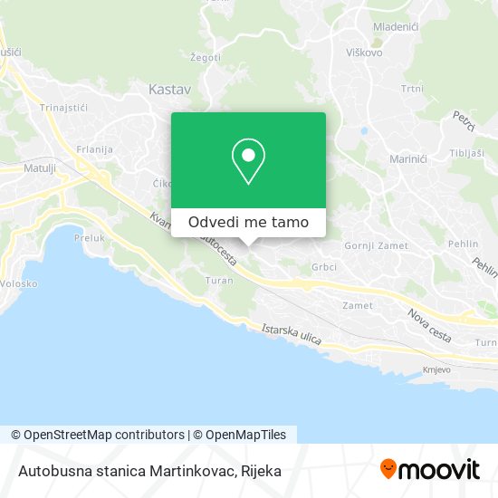 Karta Autobusna stanica Martinkovac