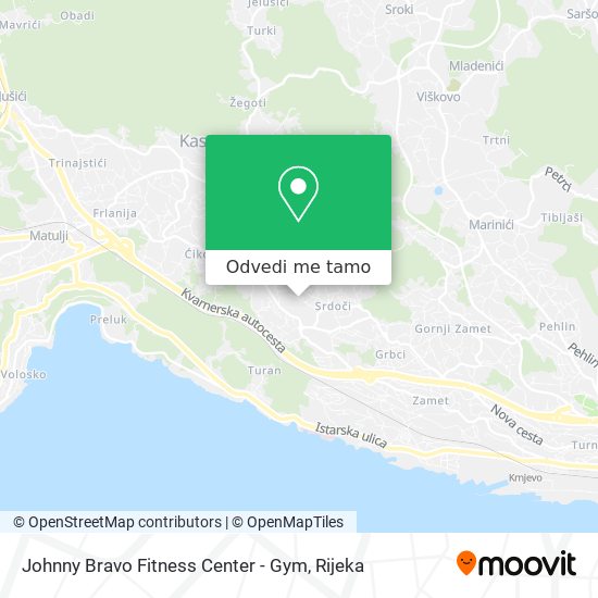 Karta Johnny Bravo Fitness Center - Gym