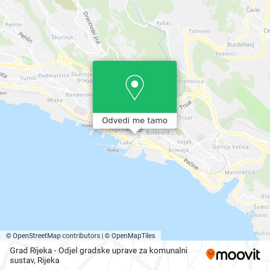 Karta Grad Rijeka - Odjel gradske uprave za komunalni sustav