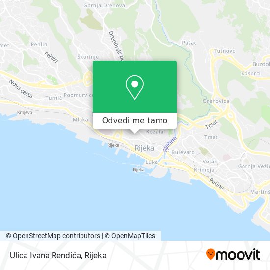 Karta Ulica Ivana Rendića