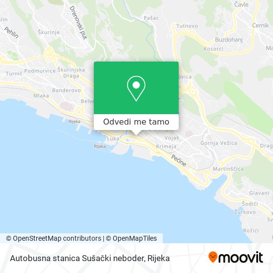 Karta Autobusna stanica Sušački neboder