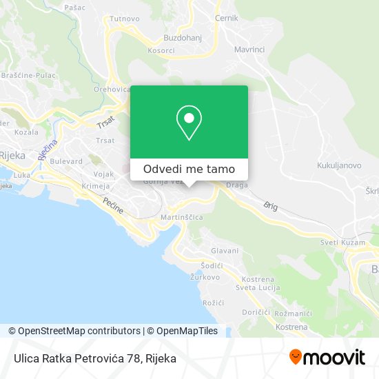 Karta Ulica Ratka Petrovića 78