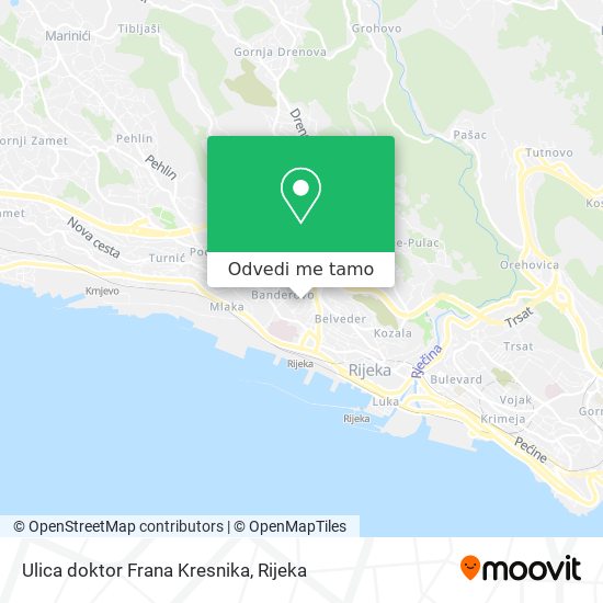 Karta Ulica doktor Frana Kresnika