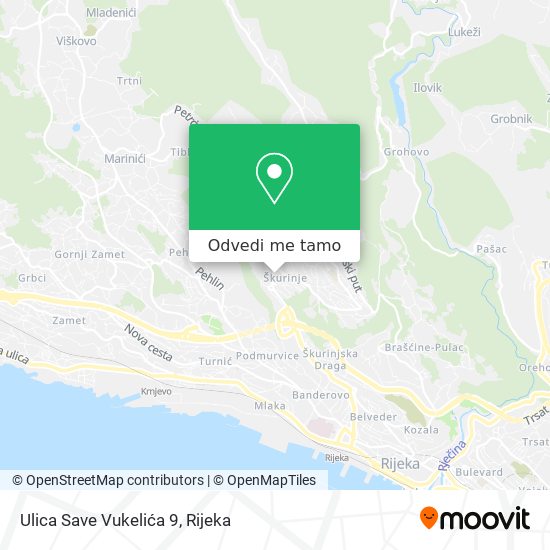 Karta Ulica Save Vukelića 9