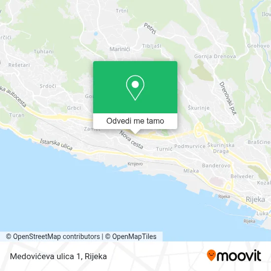 Karta Medovićeva ulica 1