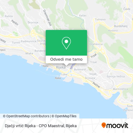 Karta Dječji vrtić Rijeka - CPO Maestral