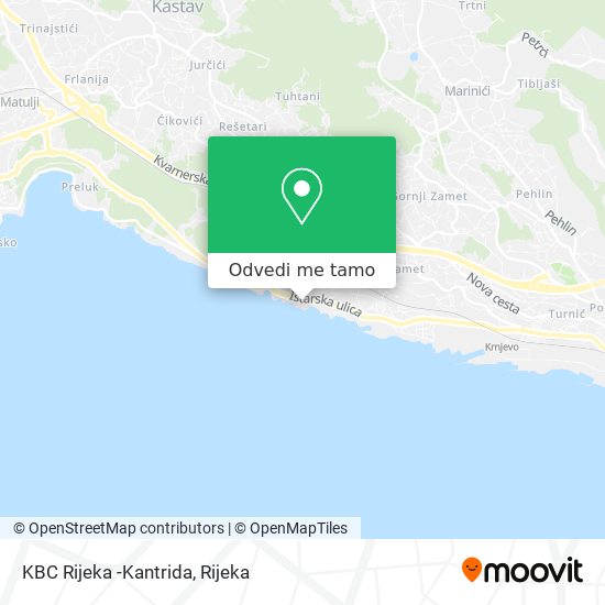 Karta KBC Rijeka -Kantrida