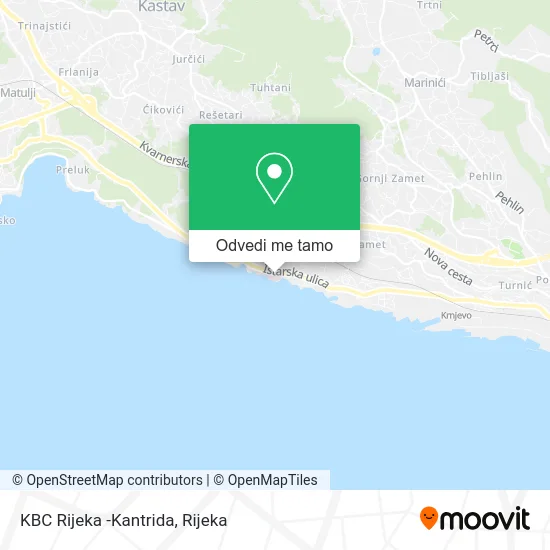 Karta KBC Rijeka -Kantrida