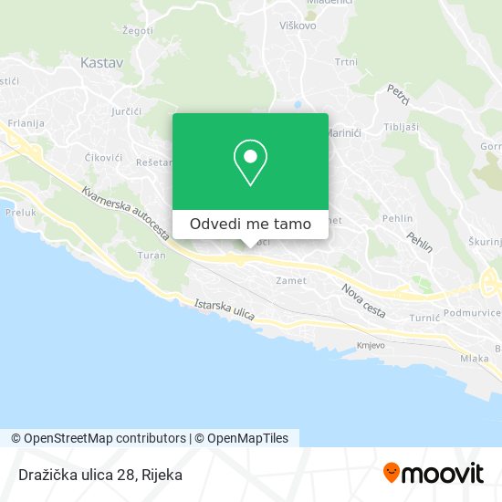 Karta Dražička ulica 28