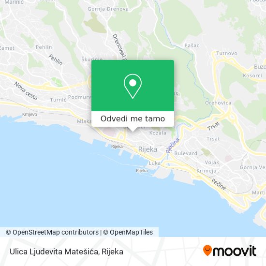 Karta Ulica Ljudevita Matešića