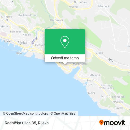 Karta Radnička ulica 35