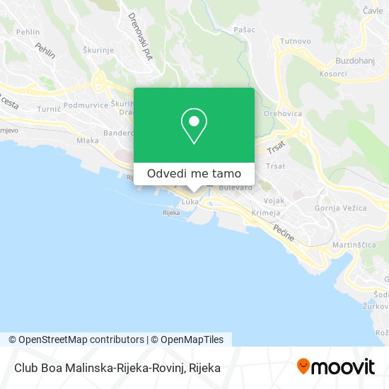 Karta Club Boa Malinska-Rijeka-Rovinj