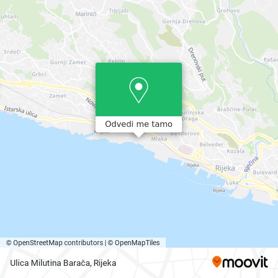 Karta Ulica Milutina Barača