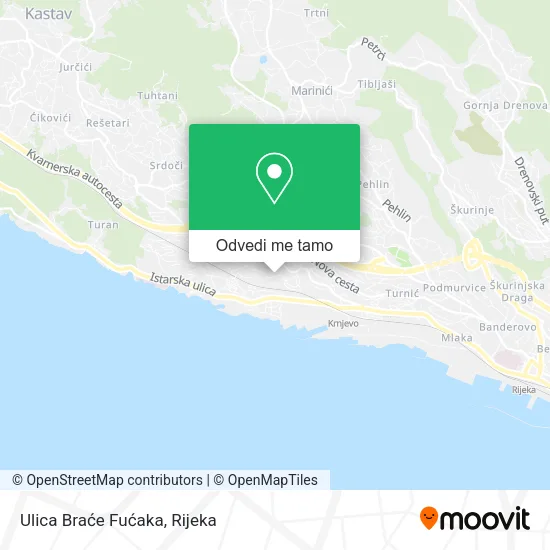 Karta Ulica Braće Fućaka